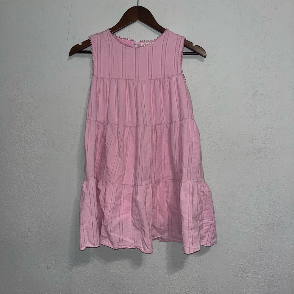 GB Girls Gianni Bini Pink Tiered Sleeveless Dress - Picture 2 of 8